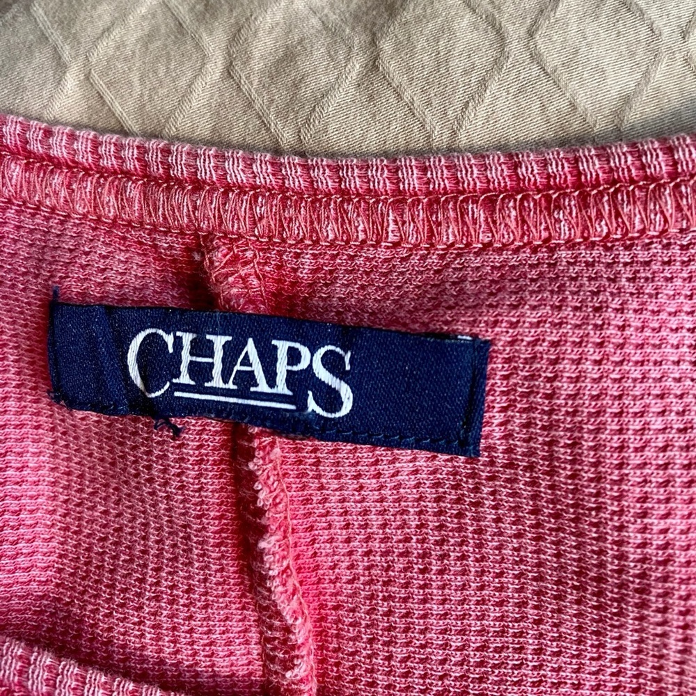 🌺Chaps waffle tee with arm “lace” insert🌺 - Picture 5 of 7